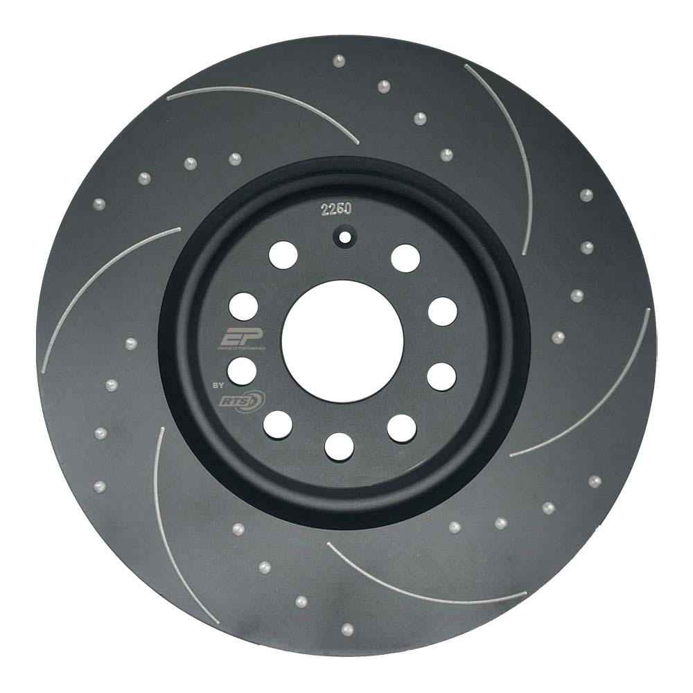 Enhanced Performance (By RTS) Brake Disc Upgrade - MK7 Fiesta ST - Drilled & Grooved - Car Enhancements UK