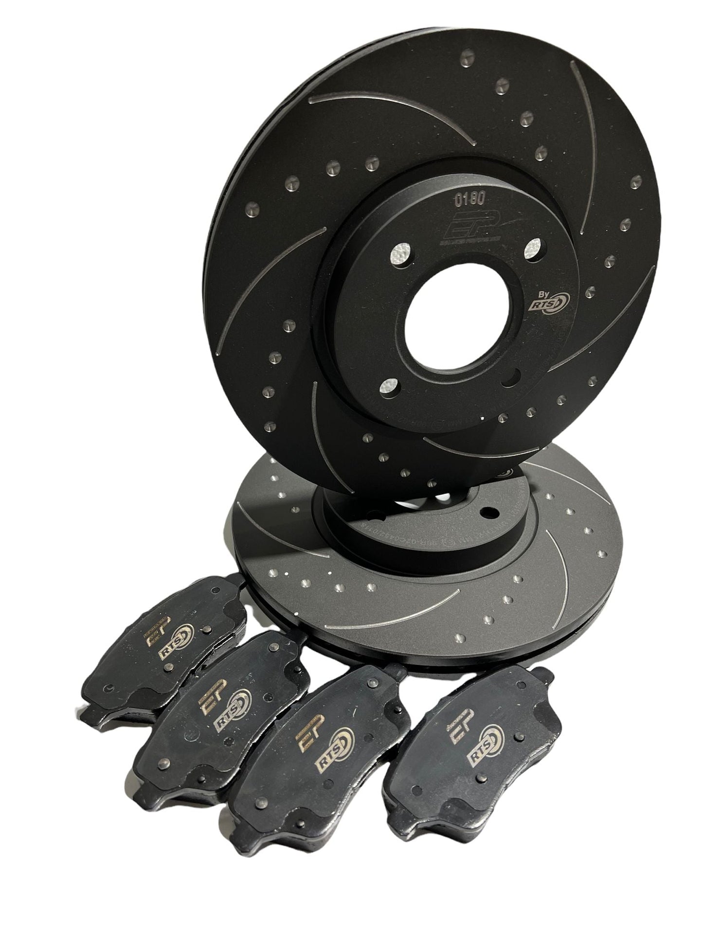 Enhanced Performance (By RTS) Brake Disc Upgrade - MK8 Fiesta ST - Drilled & Grooved - Car Enhancements UK