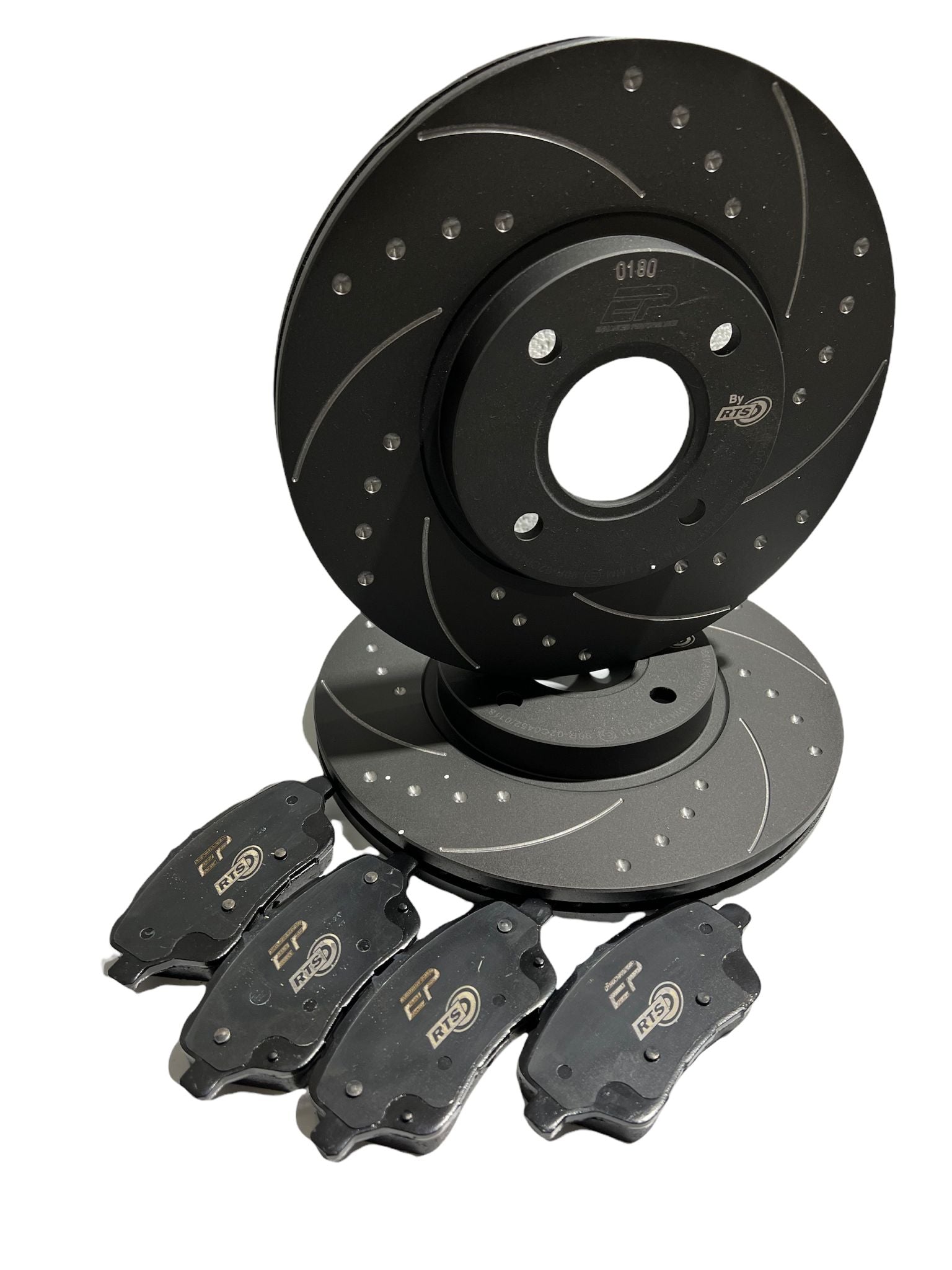 Enhanced Performance (By RTS) Brake Disc Upgrade - MK8 Fiesta ST - Drilled & Grooved - Car Enhancements UK