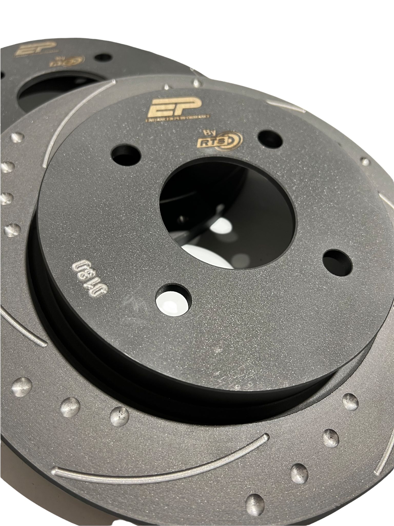 Enhanced Performance (By RTS) Brake Disc Upgrade - MK8 Fiesta ST - Drilled & Grooved - Car Enhancements UK