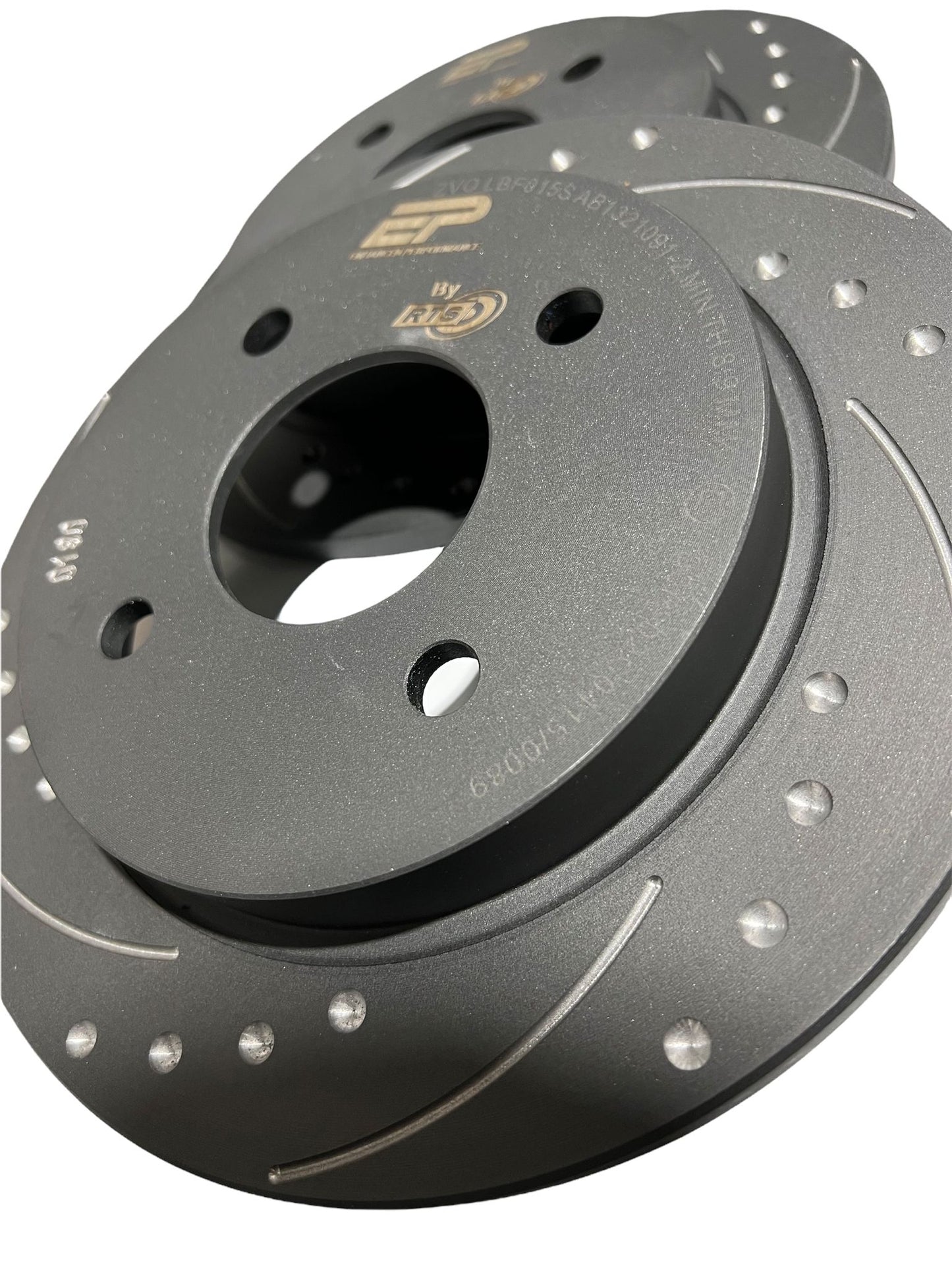 Enhanced Performance (By RTS) Brake Disc Upgrade - MK8 Fiesta ST - Drilled & Grooved - Car Enhancements UK